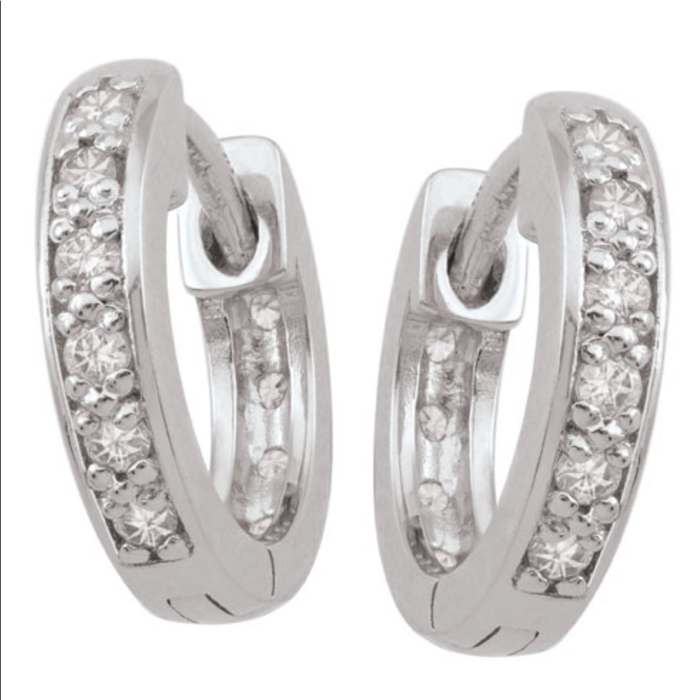 925 WHITE CZ HUGGIES